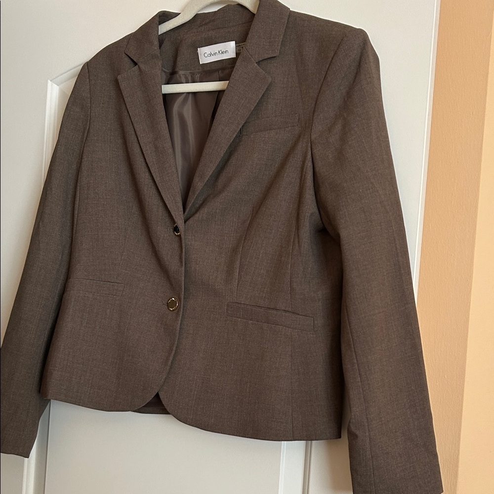 Calvin Klein Women's Classic Brown Blazer